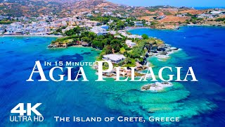 AGIA PELAGIA 🇬🇷 Αγία Πελαγία Drone Aerial 4K  Crete Κρήτη Ελλάδα Greece [upl. by Weslee]