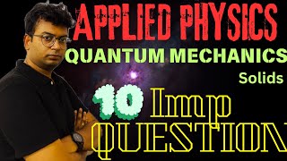 BTECH Applied physics important questionsapplied physics quantum mechanics amp solids exam questions [upl. by Nolte]