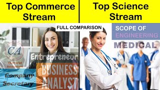 Top Science stream vs Top Commerce Stream Full Comparison in Hindi  Medical  CA  Engineering  CS [upl. by Hank]