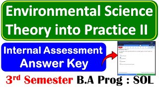 3rd semester answer key environmental science theory into practice internal assessment answer key [upl. by Otaner568]