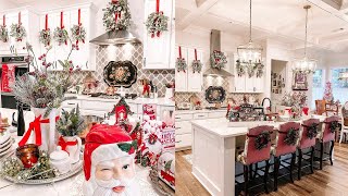 Christmas Home Tour  Lets Visit This Stunning Cozy Farmhouse Home for Christmas [upl. by Kathi]