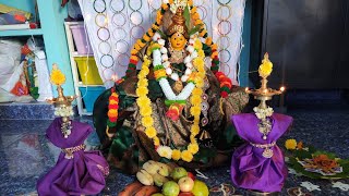 Simple varalakshmi Pooja at home  Varalakshmi Pooja vidhanam  Kalasam decoration  kuthu vilakku [upl. by Nnylirehs]