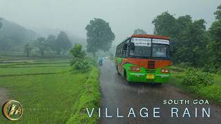 Rain Walk though Silent Forest Village in South Goa  Monsoon Rain and Indian Village life  ASMR [upl. by Heyes]