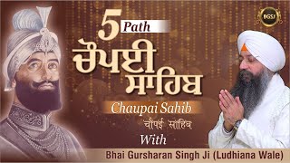 5 Chaupai Sahib  Bhai Gursharan Singh Ji Ludhiana Wale  Fast  Path  HD [upl. by Leahcimrej]