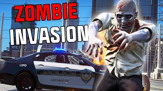 ZOMBIES INVADE THE SERVER  GTA RP [upl. by Anaj]