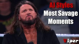 When AJ Styles Destroying WWE Wrestlers On The Mic [upl. by Plank]