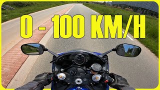 Yamaha R6  0100 KMH Acceleration [upl. by Anitsirt]