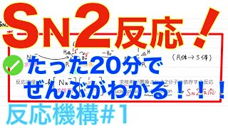 ＜大学有機化学＞ Sn2反応 ２分子求核置換反応 反応機構1 [upl. by Malchus]