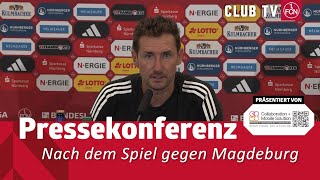 Die PK mit Miroslav Klose amp Christian Titz  1 FC Nürnberg  1 FC Magdeburg 04 [upl. by Sari925]