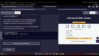 Algorithmic Thinking Dice Game 12 [upl. by Hurleigh291]