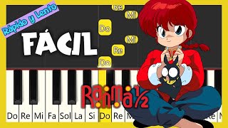 Ranma12  TUTORIAL DE PIANO FÁCIL [upl. by Elinet82]