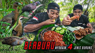 BIKIN NGILER‼️BURUNG KRISPY SAMBAL LALAPAN‼️BERBURU 4 JENIS BURUNG LANGSUNG MASAK DI HUTAN‼️ [upl. by Vergil79]