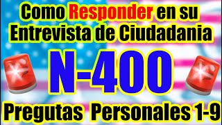 Entrevista de Ciudadania 2021  Como responder a preguntas en su entrevista  TRADUCIDAS AL ESPAÑOL [upl. by Oos633]