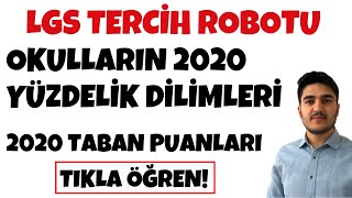 LGS TERCİH ROBOTU  OKULLARIN 2020 YÜZDELİK DİLİMLERİ [upl. by Lavina]