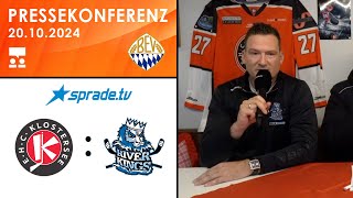 20102024  Pressekonferenz  EHC Klostersee vs HC Landsberg Riverkings [upl. by Attaynik]