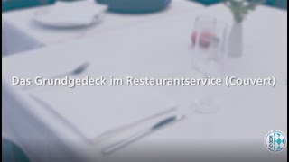 Das Grundgedeck im Restaurantservice CouvertPrüfungsvorbereitung im Gastronomie Service [upl. by Mulvihill]