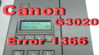 Printer Error Canon G3020 Error 1366 Reset Printer Perbaiki Printer Canon Error [upl. by Aurilia248]