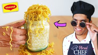 TRYING WIERD INDIAN FOOD Maggi Milkshake [upl. by Johansen]