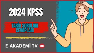 2024 KPSS Tarih Soruları Cevapları [upl. by Orimisac770]