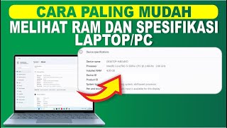 Cara Melihat Ram Di Laptop dan Pc Windows 10 dan 11  Cek Kapasitas RAM LapptopPC [upl. by Anead]