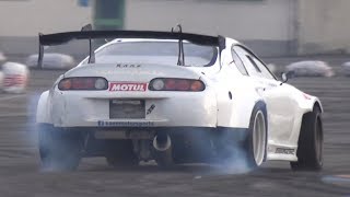 700HP Toyota Supra 2JZGTE Single Turbo  Drifting Exhibition [upl. by Yodlem]