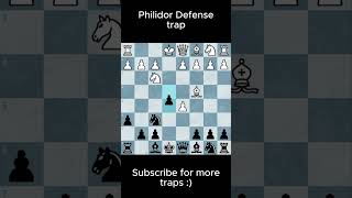 DEMOLISH e4 with the Philidor Defense trap chessopening chess chessdog [upl. by Powder]