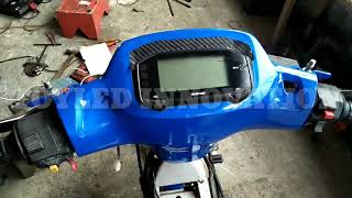 Speedometer Suzuki Satria Fu Fi  injeksi install to Suzuki Satria 120 2tak [upl. by Cappella]