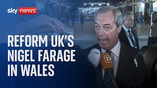 Watch live Reform UKs Nigel Farage speaks in Wales where he claims his party is ahead of Tories [upl. by Sigismond]