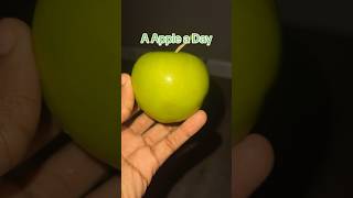 A APPLE A DAY apple green fruit youtubeshorts subscribe fyp day foodie yummy share food [upl. by Athalie]