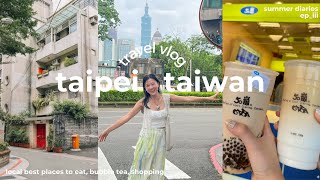 TAIWAN Vlog 🧋 what to eat in Taipei Night Markets where to shop local things to do boba cafes [upl. by Kinson]