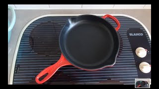 Le Creuset 23cm Enamel Cast Iron Skillet Fry Pan Review  Part 1 First Look [upl. by Eversole]