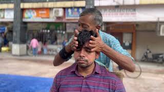 Cosmic Indian head massage  Daily Max Viral Barber  Nehru Place [upl. by Lleder652]