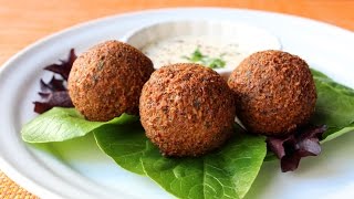 How to Make Falafel  Crispy Fried Garbanzo BeanChickpea Fritter Recipe [upl. by Anabelle432]