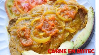 ¿COMO PREPARAR CARNE EN BISTEC Receta facil y con Mucho Sabor [upl. by Nsaj]