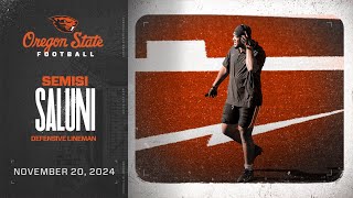 Oregon State Football Interview Semisi Saluni 112024 [upl. by Eihcir]