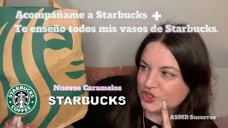 Blog  unboxing starbuck Susurrado ·ASMR· Acompáñame a Starbucks  te enseño todos mis vasos [upl. by Ailimat71]