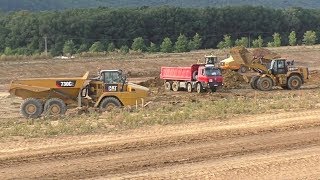 Dumpers trucks machines  work on highway [upl. by Irual926]