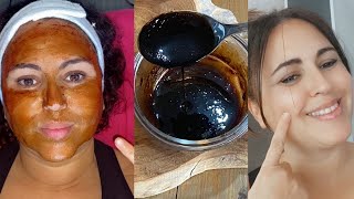 COMMENT faire son masque PEELOFF à la GÉLATINE et au CAFÉ POUR REVITALISER LA PEAU DU VISAGE [upl. by Elodea]