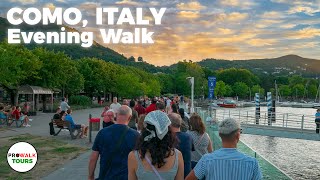 Como Italy Evening Walk  4K UHD  with Captions [upl. by Adrahc]