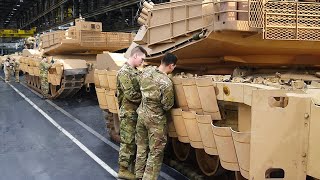 Inside US Army Base Upgrading Massive M1 Tank with New Armor Plates [upl. by Shum]