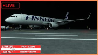 MSFS LIVE  Fenix A321  Real world Finland Air OPS  Oulu  Helsinki  London [upl. by Laurens186]