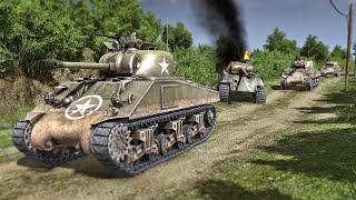 SHERMANS vs PANTHERS  Battle of Arracourt  Gates of Hell [upl. by Netsud]