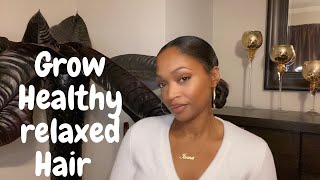 I GREW MY RELAXED HAIR FROM SHOULDER LENGTH TO MID BACK IN 10 MONTHS Tips for growth and retention [upl. by Aynekat]