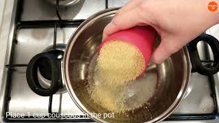 Jak ugotować kaszę kuskus w 5 minut  How to cook couscous przepistvprzepis [upl. by Pimbley]