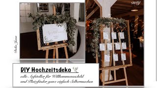 DIY 2 Hochzeitsdeko einfach Selbermachen Aufsteller edel und wunderschön  Deko Jana [upl. by Kristin15]