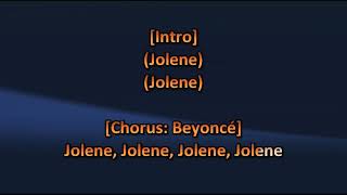 Beyonce  Jolene  Karaoke  Lyrics [upl. by Ellata506]