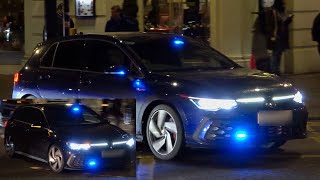 Unmarked Volkswagen Golf GTIs Respond in London Using Sirens amp Lights  Metropolitan Police Service [upl. by Nyleimaj]