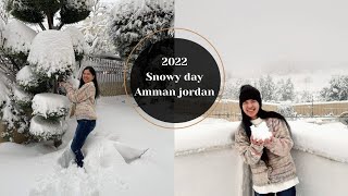 Snowyday Amman jordansnow in jordan 2022snowfall snow snowinjordan [upl. by Zielsdorf513]