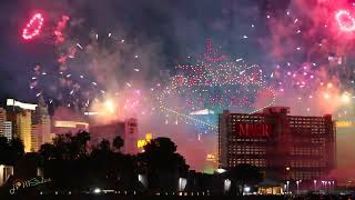 Tropicana Hotel Implosion Timelapse Firework amp Drone Show Oct 9 2024 [upl. by Oleic975]