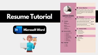 How to Create Resume in MS Word  Modern Resume Template  How to Make CV [upl. by Yrelbmik]